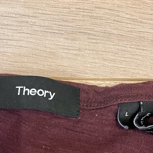 Men’s Theory Short Sleeve Button Down Burgundy/Burnt Red Shirt - Picture 3 of 4